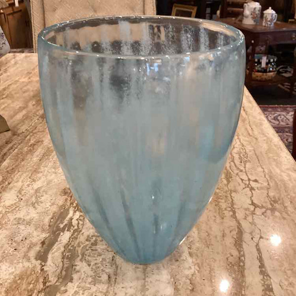 Frosted Blue Vase