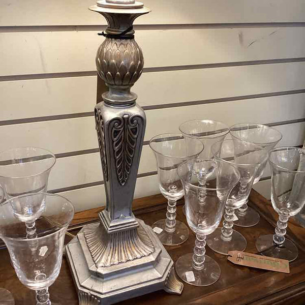 "As Is" Pair Of  Silver And Gold Lamps