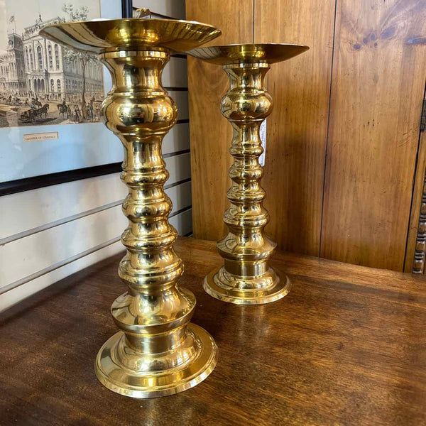 Pair of Brass Candleholders