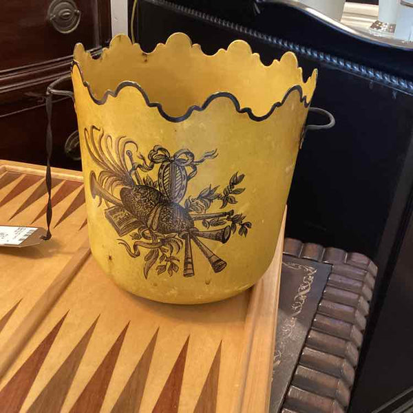 Yellow Tole Planter