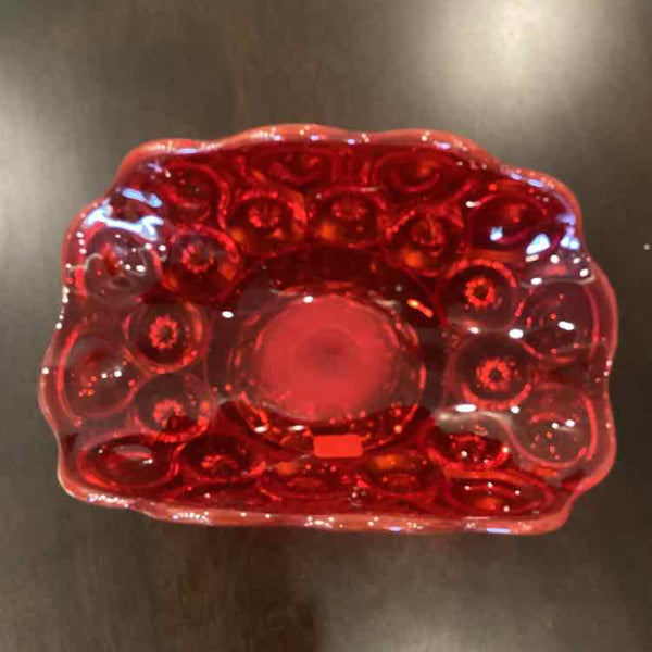 L. E. Smith Amberina Moon And Stars Bowl