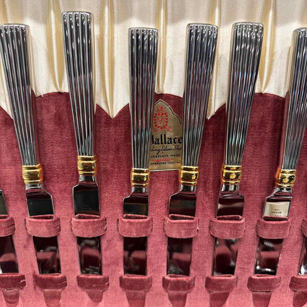 Reed & Barton 67 Pc Gold Crescendo Stainless Steel Flatware