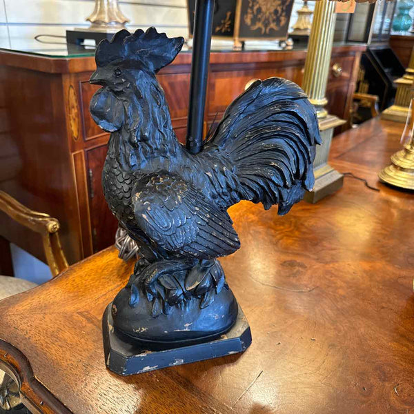 Black Rooster Lamp With Shade