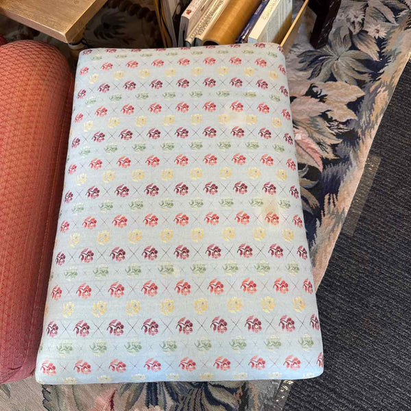 Pale Blue Chippendale Ottoman