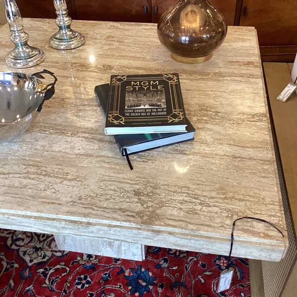 Square Travertine Table