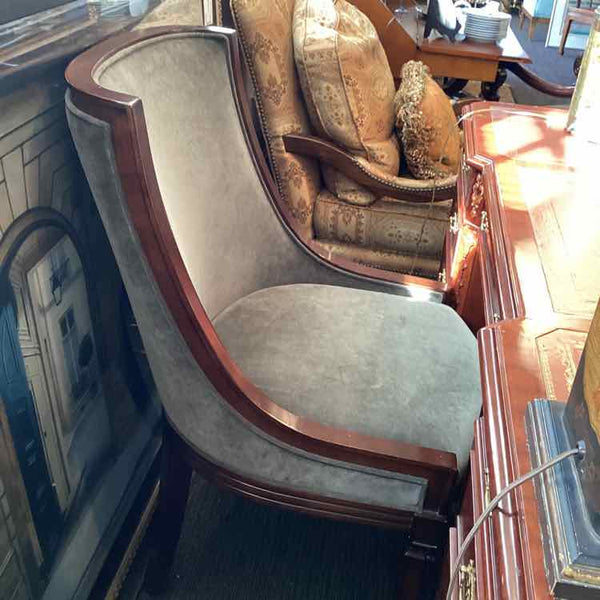 Gray Velvet Side Chair