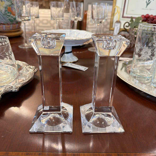 Pair Villeroy & Boch Crystal Candlesticks