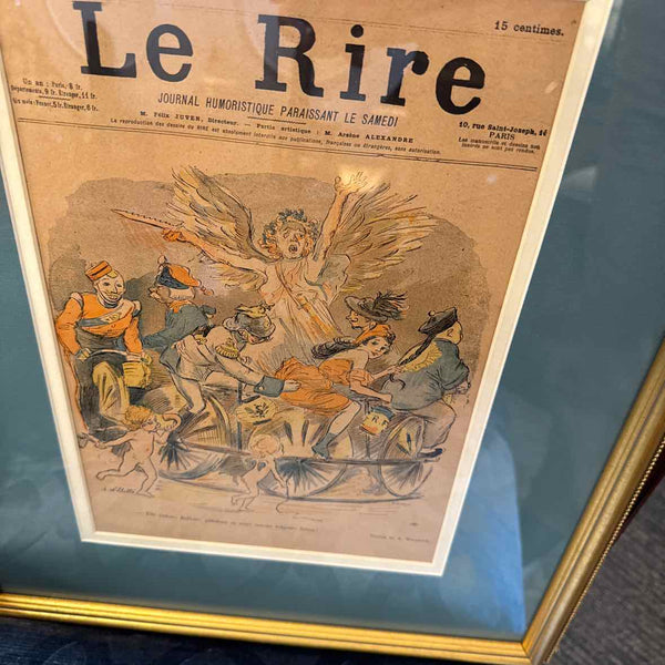 French Magazine Cover (Sept 1895) - Gold Frame