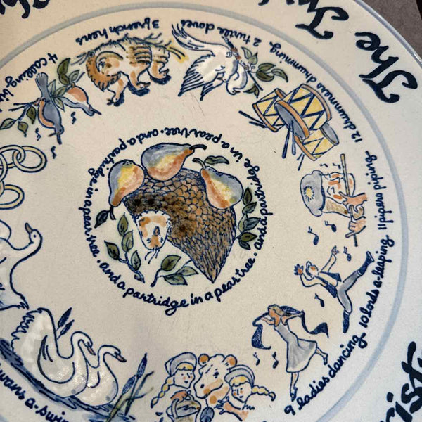 Stoneware "12 Days of Christmas Plate"