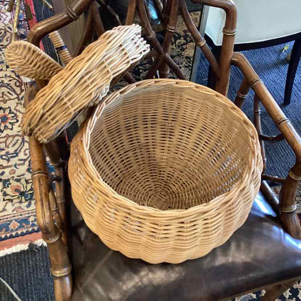 Laura Ashley Wicker Basket With Lid