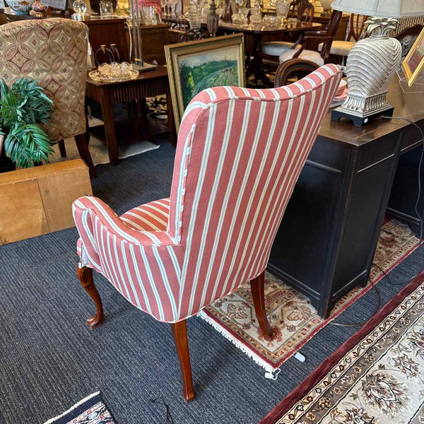Pink Striped Arm Chair
