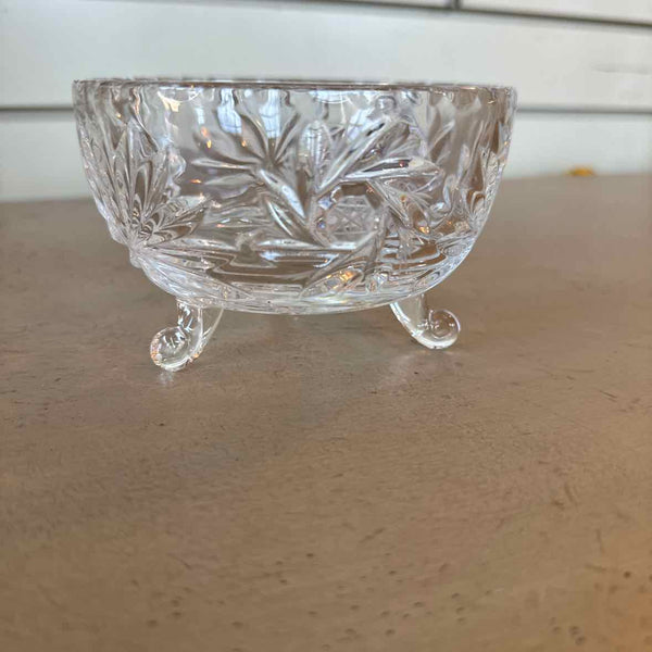 Footed Cut Glass Bowl