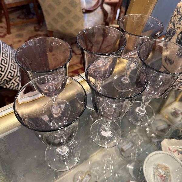 Set of 5 Purple Goblets