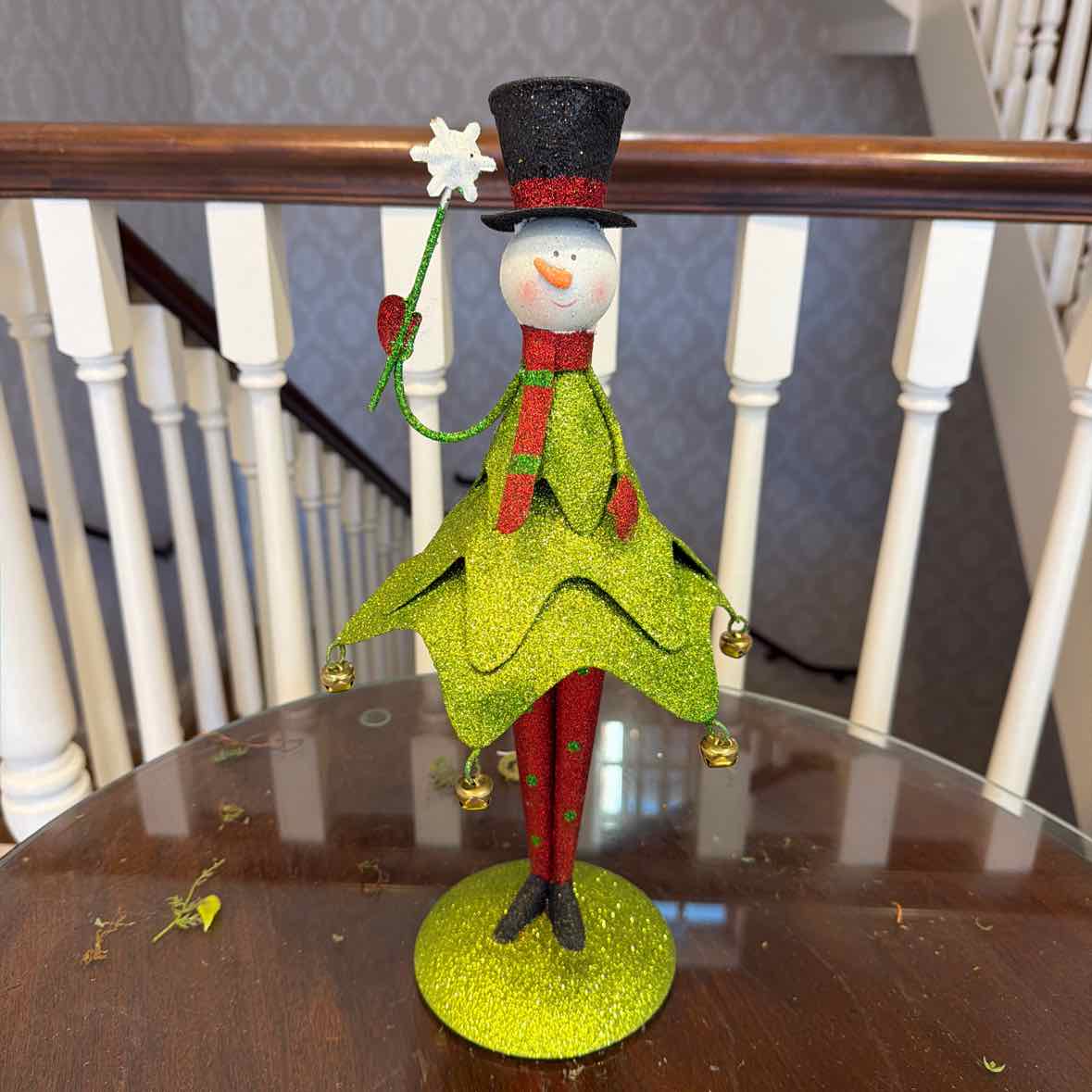 Glitter Metal Snowman