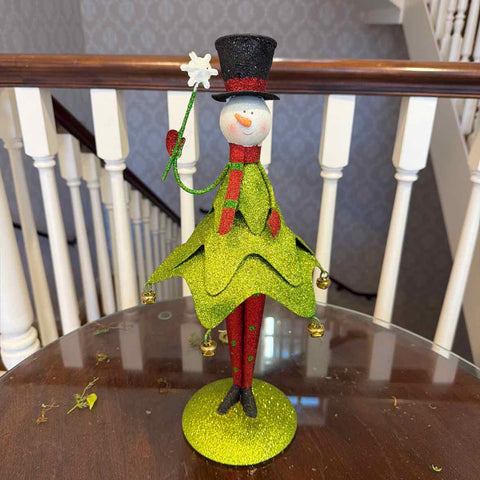 Glitter Metal Snowman