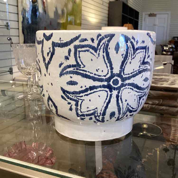Blue And White Planter