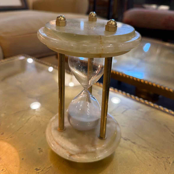 Hour Glass w/Onyx Stone Base