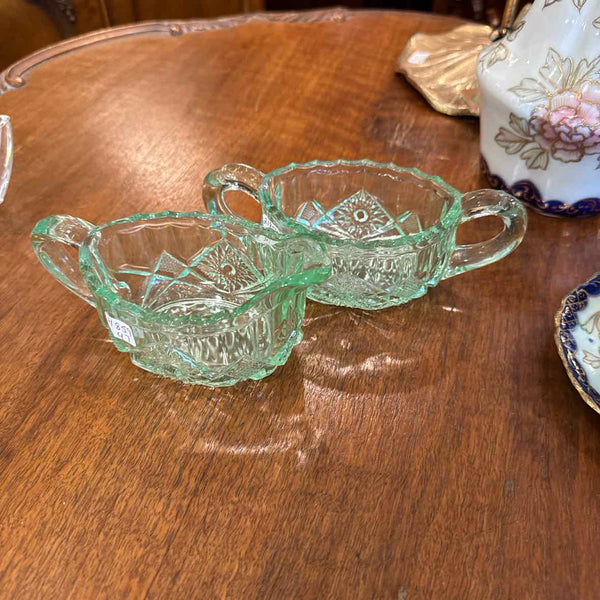 Vintage Depression Glass Cream/Sugar
