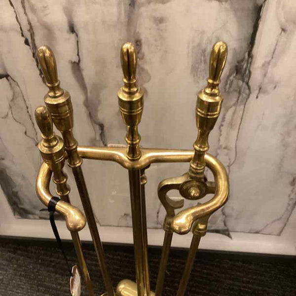Brass Fireplace Tools - 5 Piece