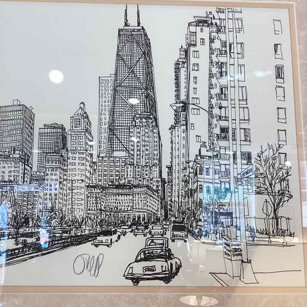 Pen And Ink Print Of Chicago