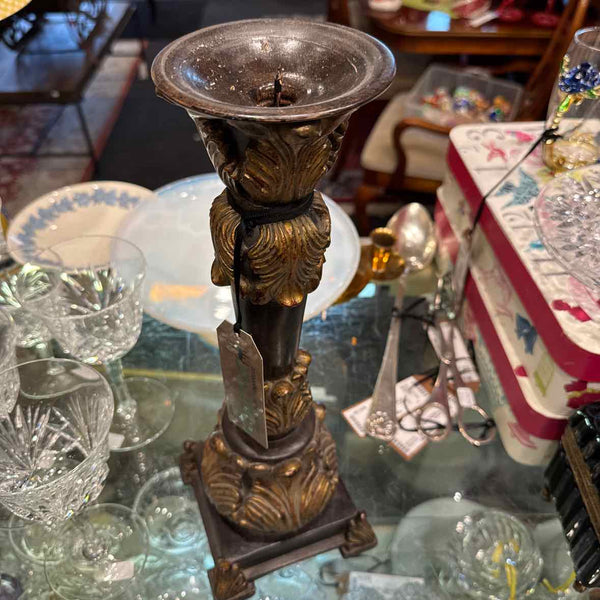 Gold & Black Candlestick Holder