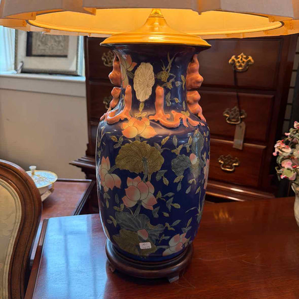 Vintage Blue Asian Lamp
