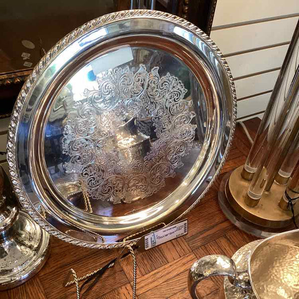 Wm. A. Rogers Round Silverplate Tray