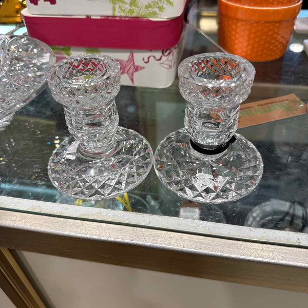 Pair of Glass Candlestcks