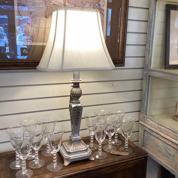 "As Is" Pair Of  Silver And Gold Lamps