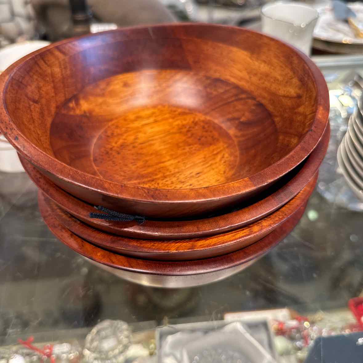 4 Wooden  Bowls