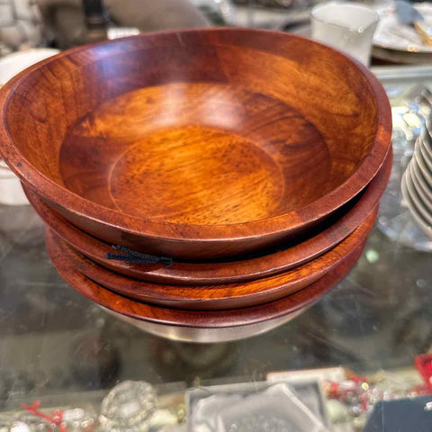 4 Wooden  Bowls