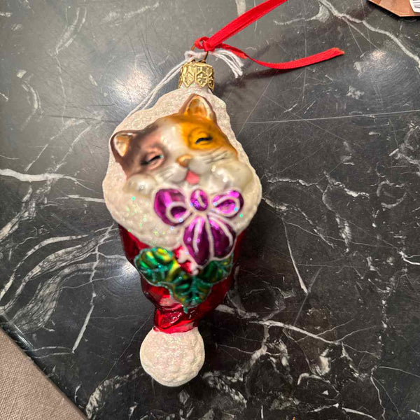 Radko Snuggle Puss Ornament