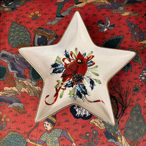 Lenox Star Dish with Cardinal