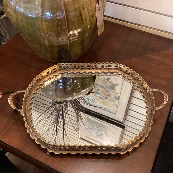Brass And Mirror Tray