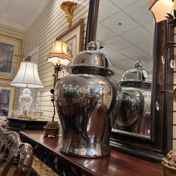 Silver Ginger Jar w/Lid