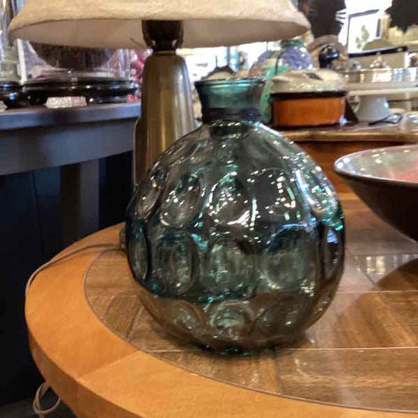 Round Green Glass Vase