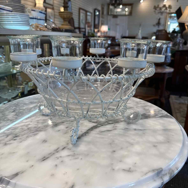 Wire Basket With Votives