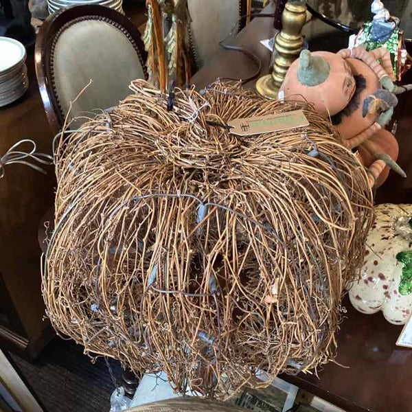 Grapevine Lighted Pumpkin