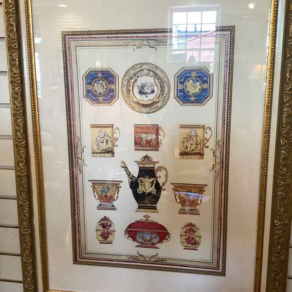 Decorative Porcelain Print - Framed Collection