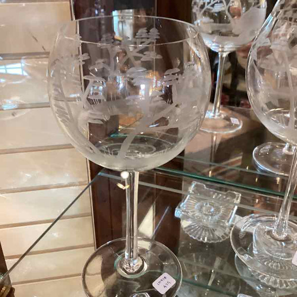 Six Safari Party Wine Glasses