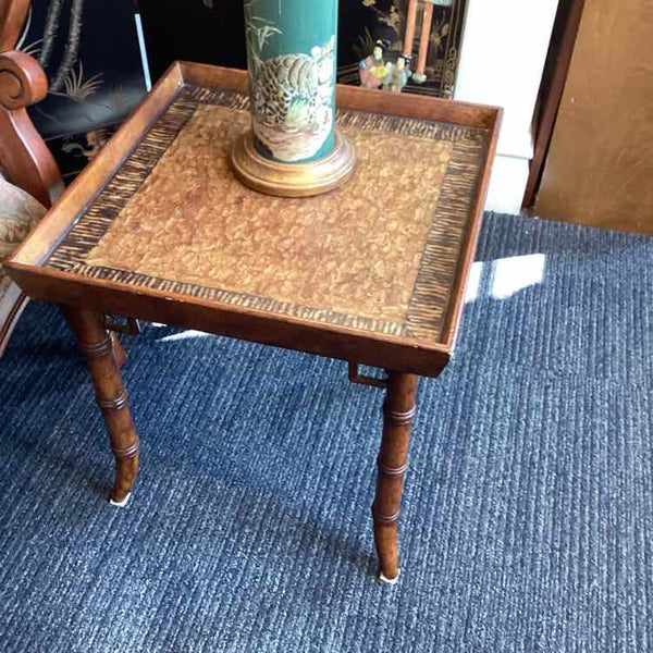 Faux Bamboo Side Table