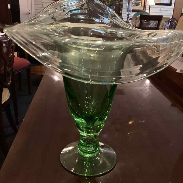 Green Art Glass Vase