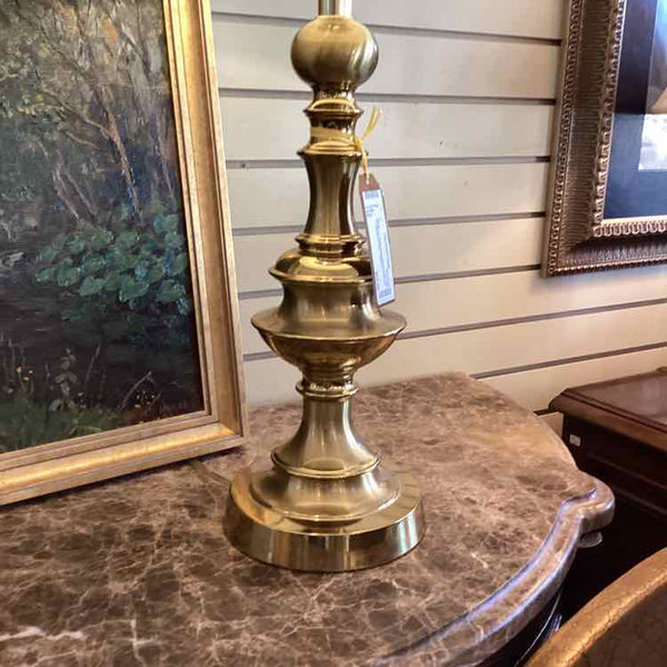Brass Table Lamp w/Cream Shade