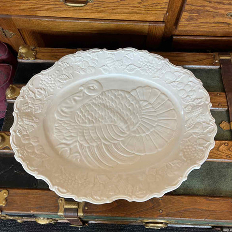 Turkey Platter - White Ceramic