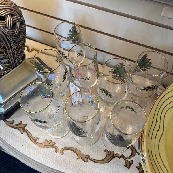Ten Spode Wine Glasses