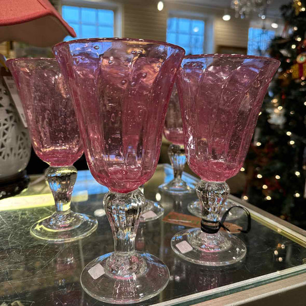 Pink Water Goblets