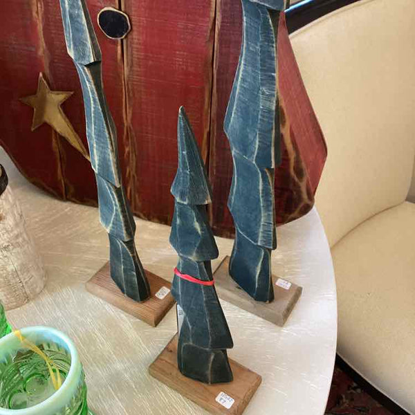 Set Of Three Wooden Trees