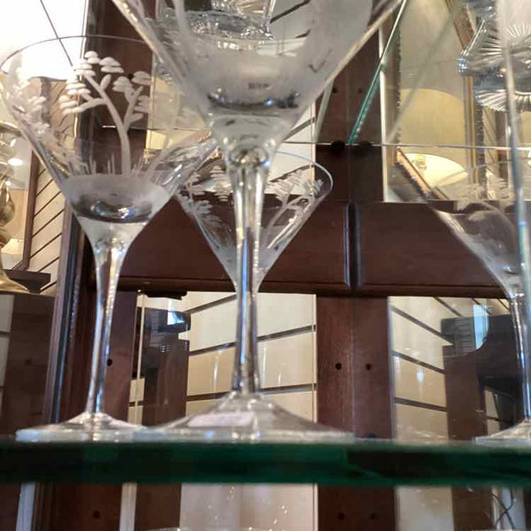 Six Safari Party Martini Glasses
