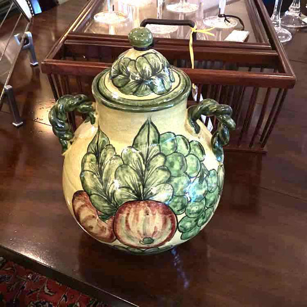 Hand Painted Ceramic Jar