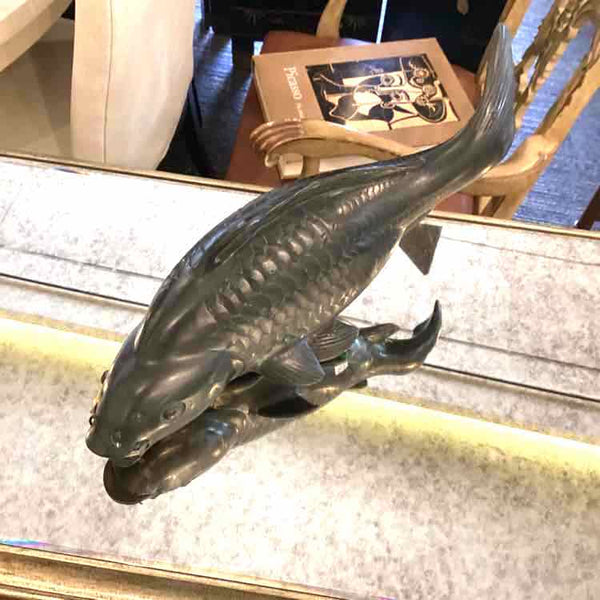 Cast Iron Koi Figurine